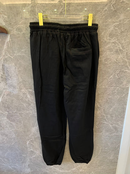 Palm Angels black cottonsweatpants with signature logo design