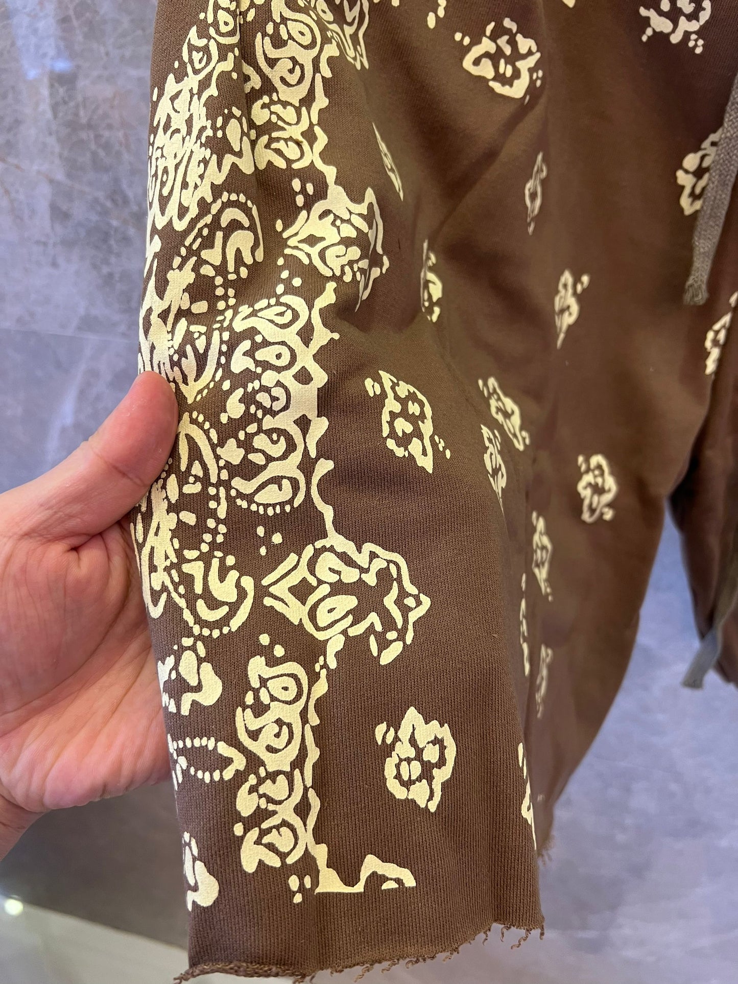 Amiri Brown Bandana-Patterned Casual Shorts