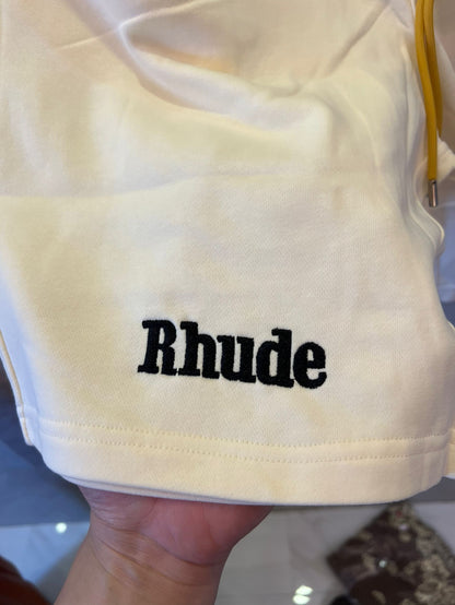 Shorts brancos com cordão e logotipo Rhude x McLaren