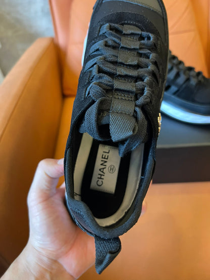 Sapatilhas Chanel Quilted Sole Pretas