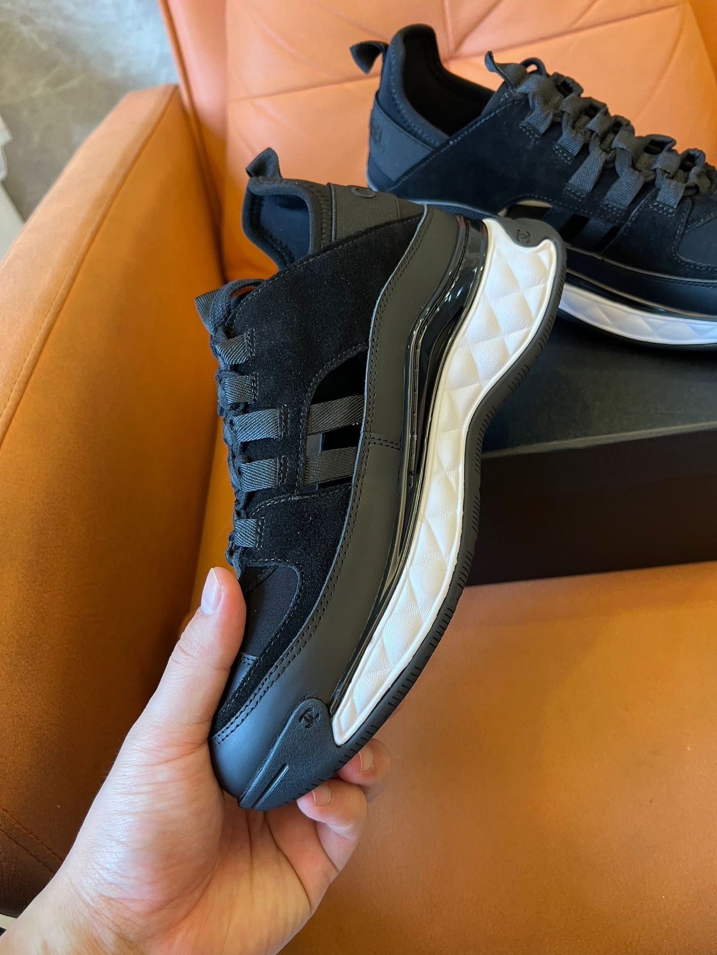 Sapatilhas Chanel Quilted Sole Pretas