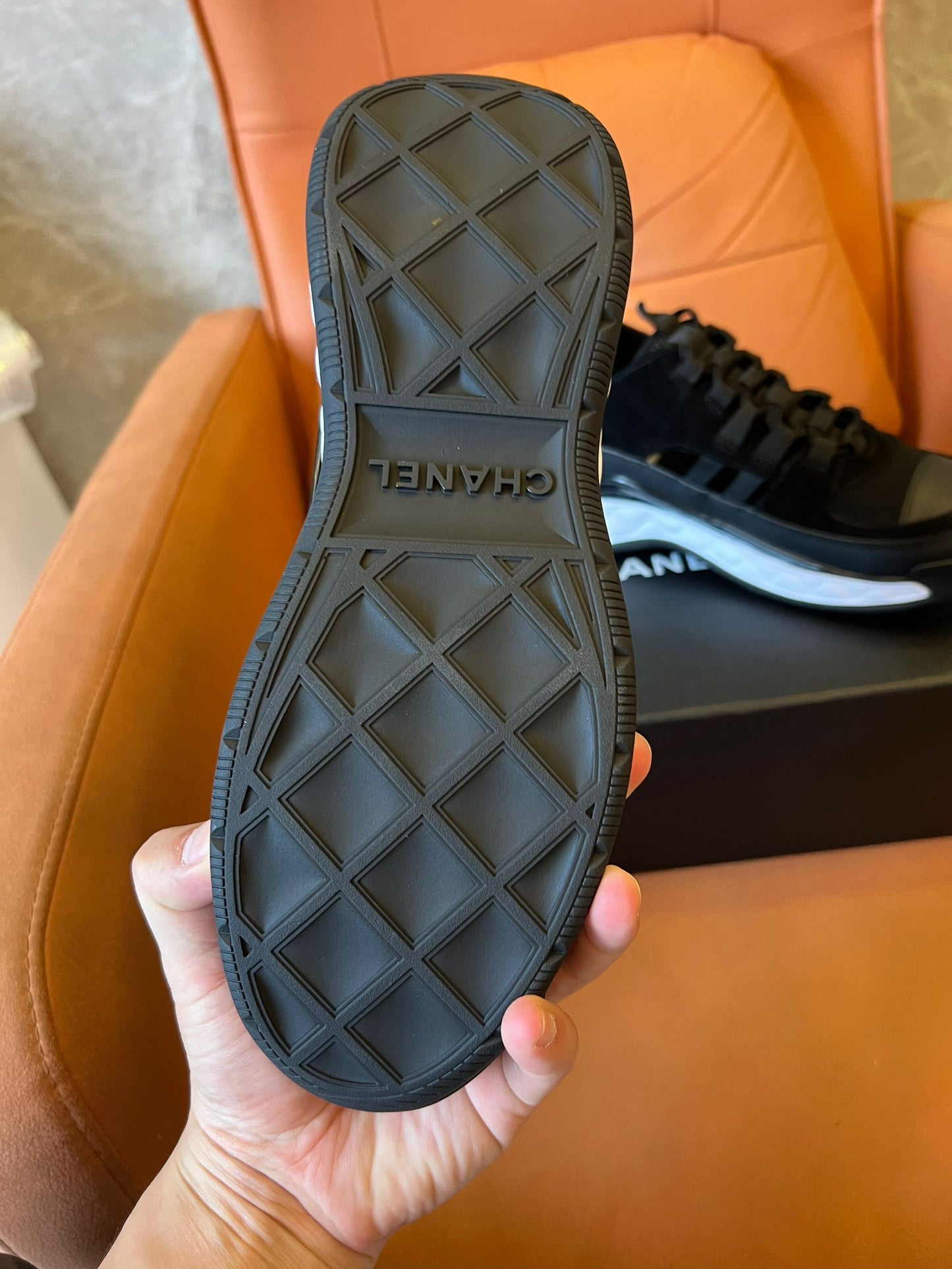 Sapatilhas Chanel Quilted Sole Pretas