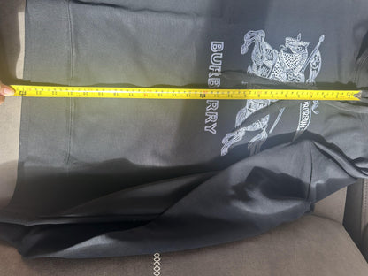 Burberry Black Hoodie with Classic Equestrian Knight Logo