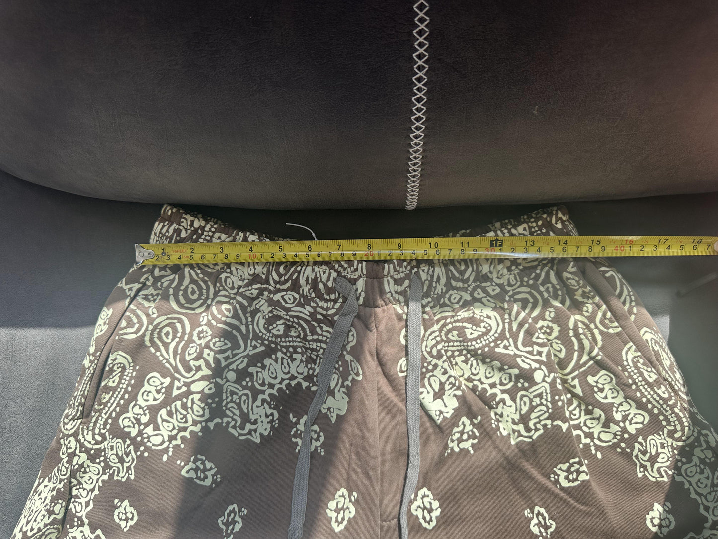 Amiri Brown Bandana-Patterned Casual Shorts