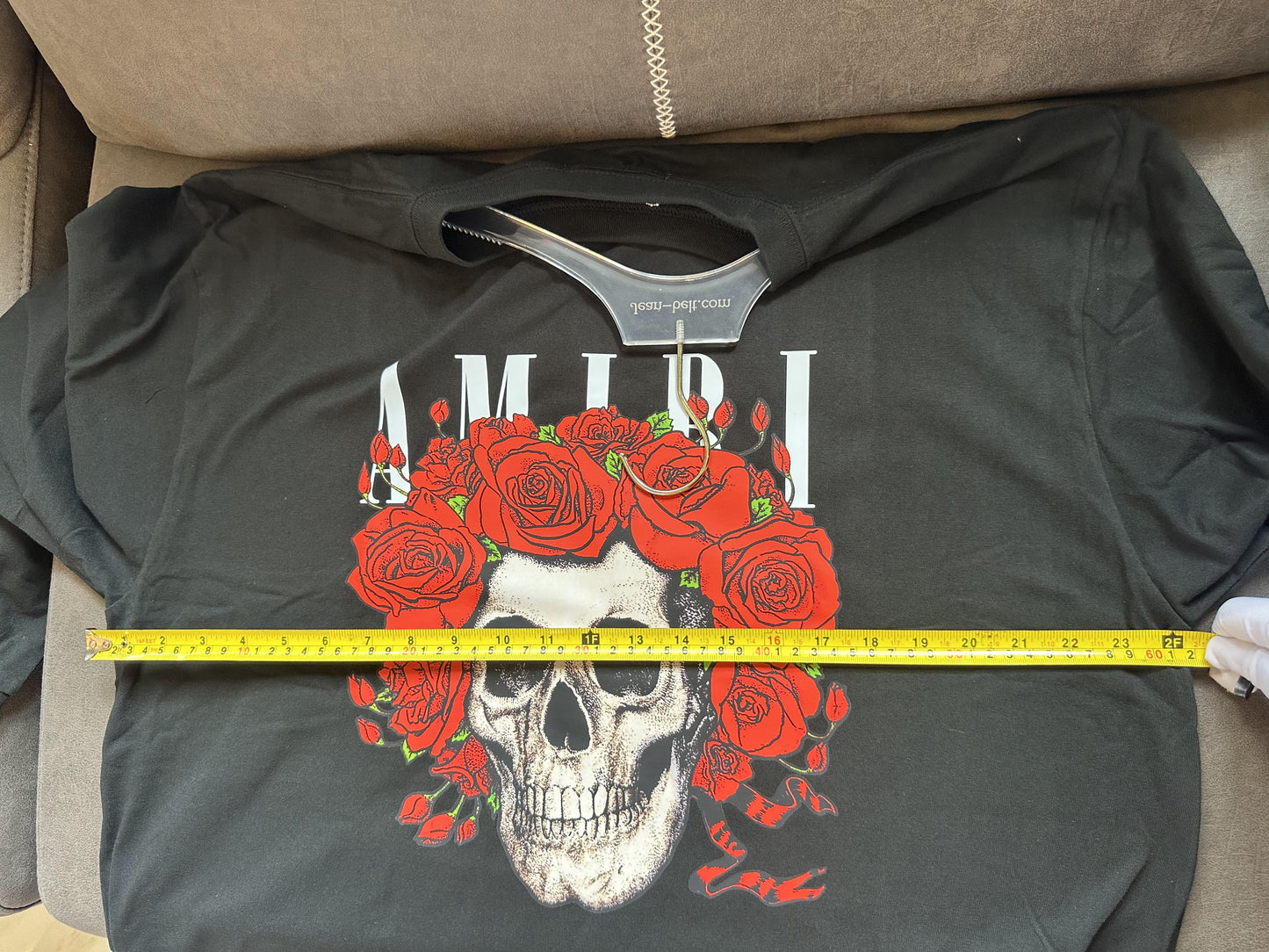 Amiri Skull and Roses Graphic Long Sleeve T-shirt