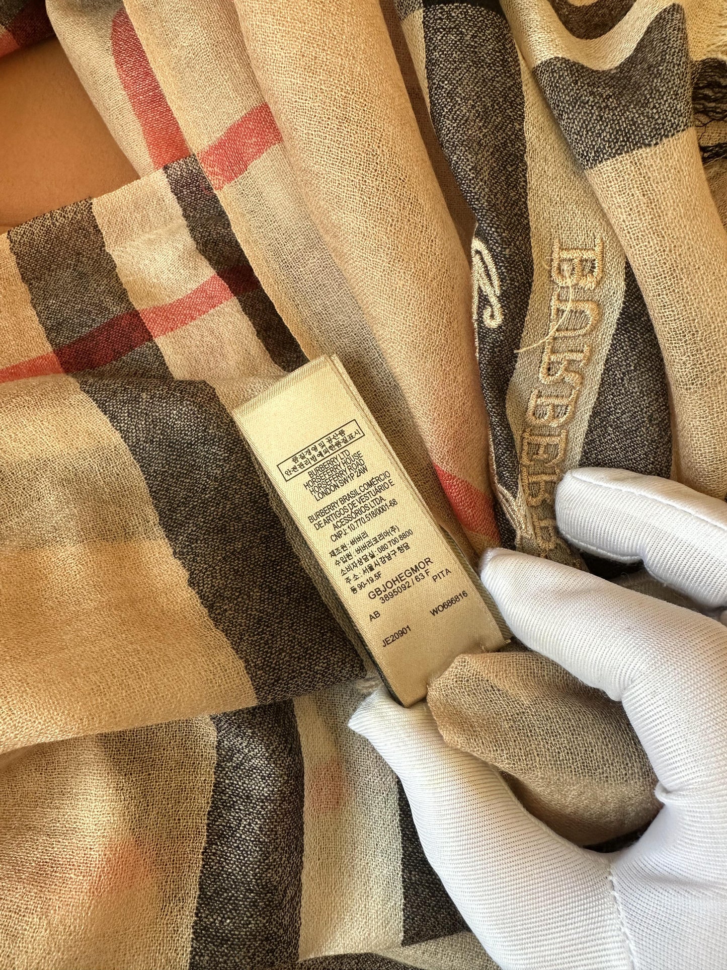 Burberry Classic Check Pattern Scarf