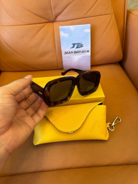 Óculos de sol quadrados com armação de tartaruga da Loewe