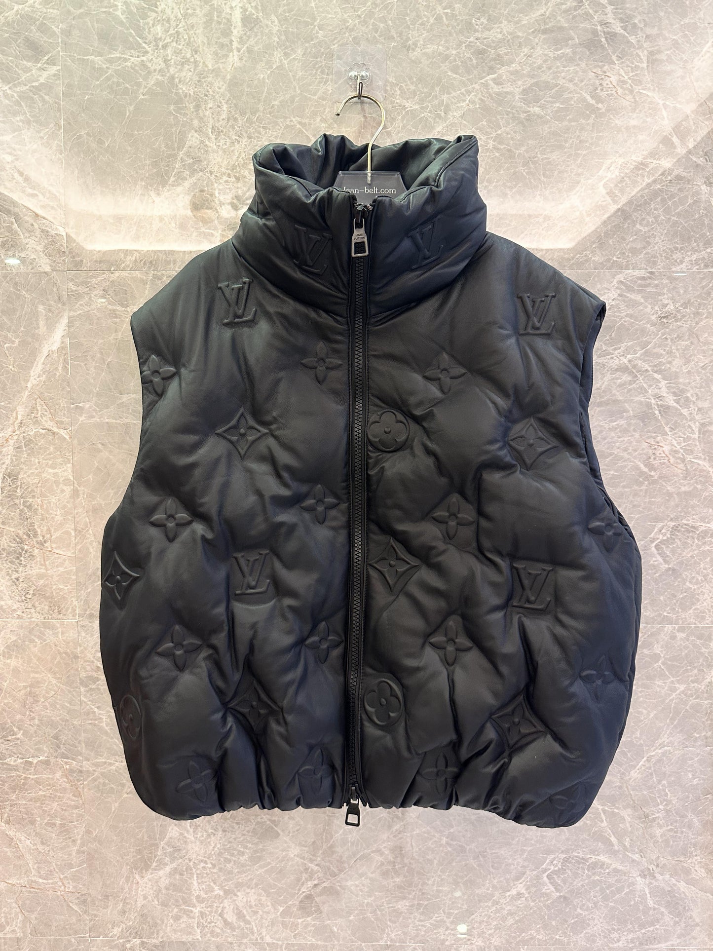 Louis Vuitton Black Embossed Monogram Quilted Leather Vest