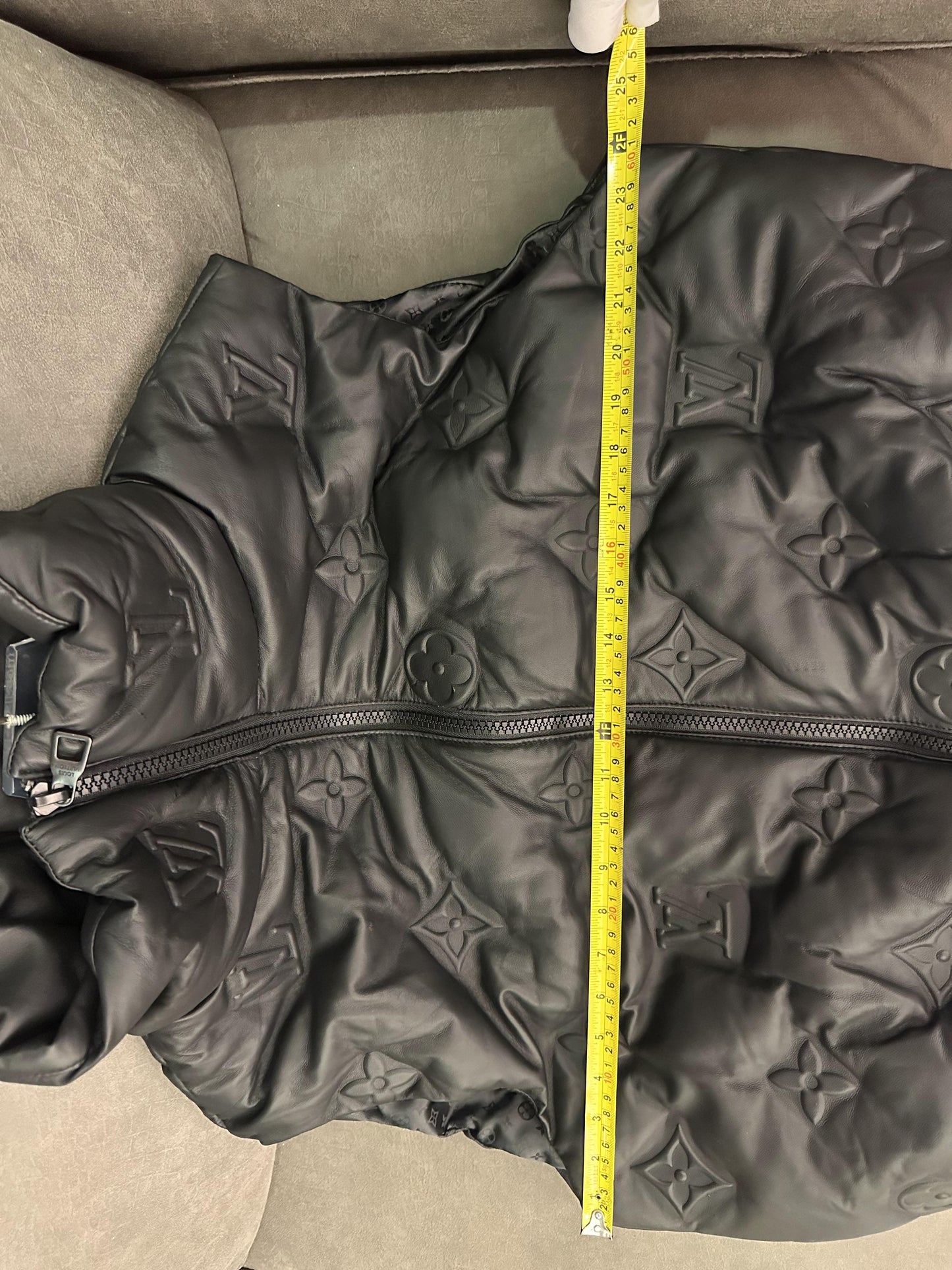 Louis Vuitton Black Embossed Monogram Quilted Leather Vest