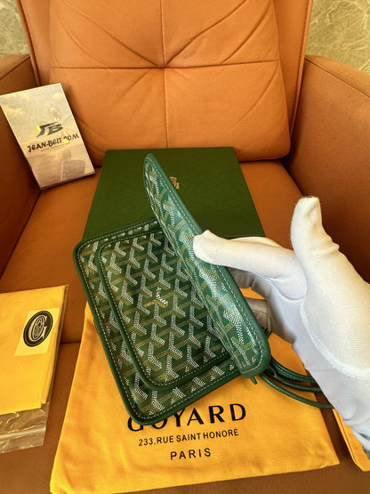 Bolso bandolera Goyard de piel de becerro estilo poni verde