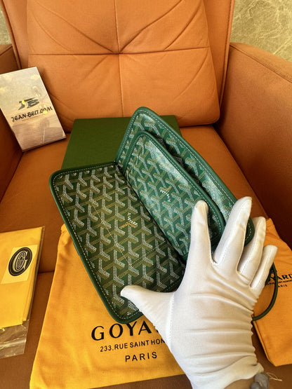 Bolso bandolera Goyard de piel de becerro estilo poni verde