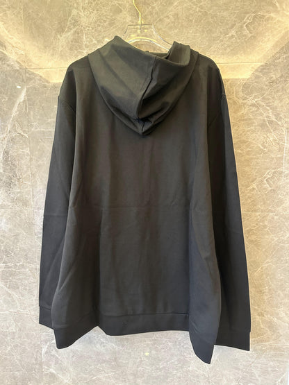 Burberry Logo Patch Hoodie in Black