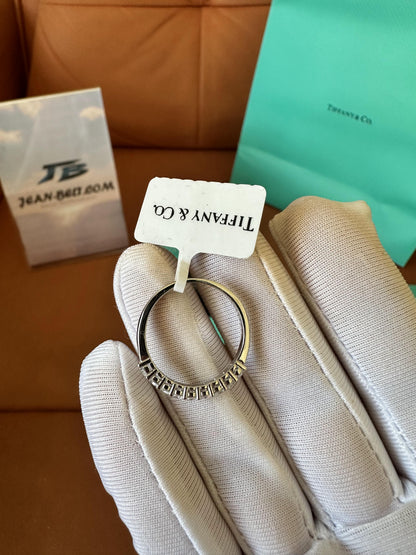 Tiffany & Co. T True narrow ring in 18K white gold with diamonds