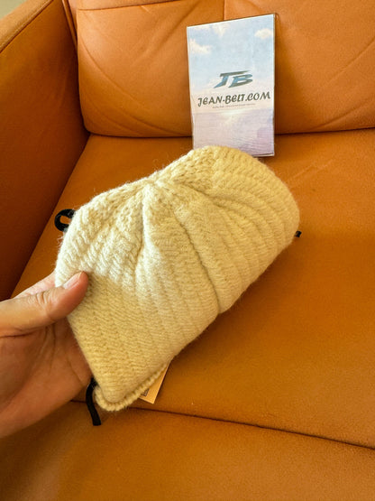 Gorro de punto de lana Miu Miu con detalles de lazo