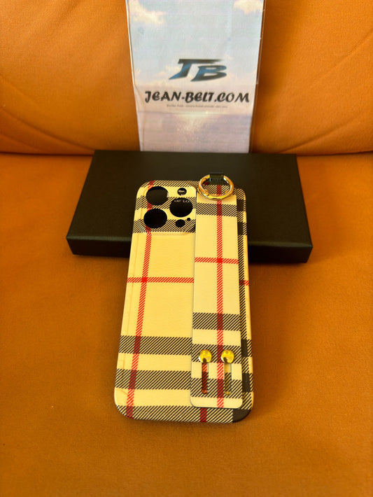 Burberry Classic Checkered Leather Iphone Case
