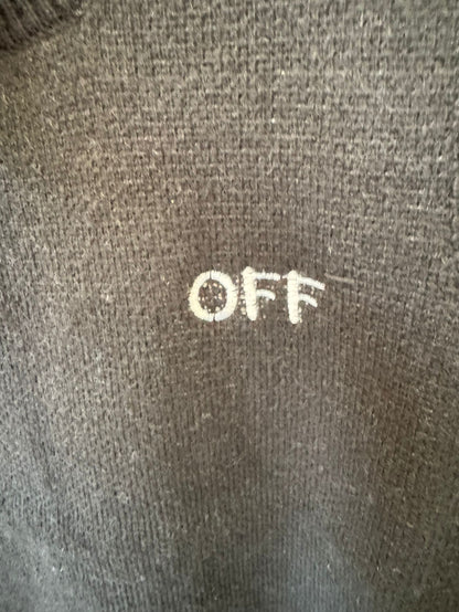 Off-White black knit vest with iconic arrows design