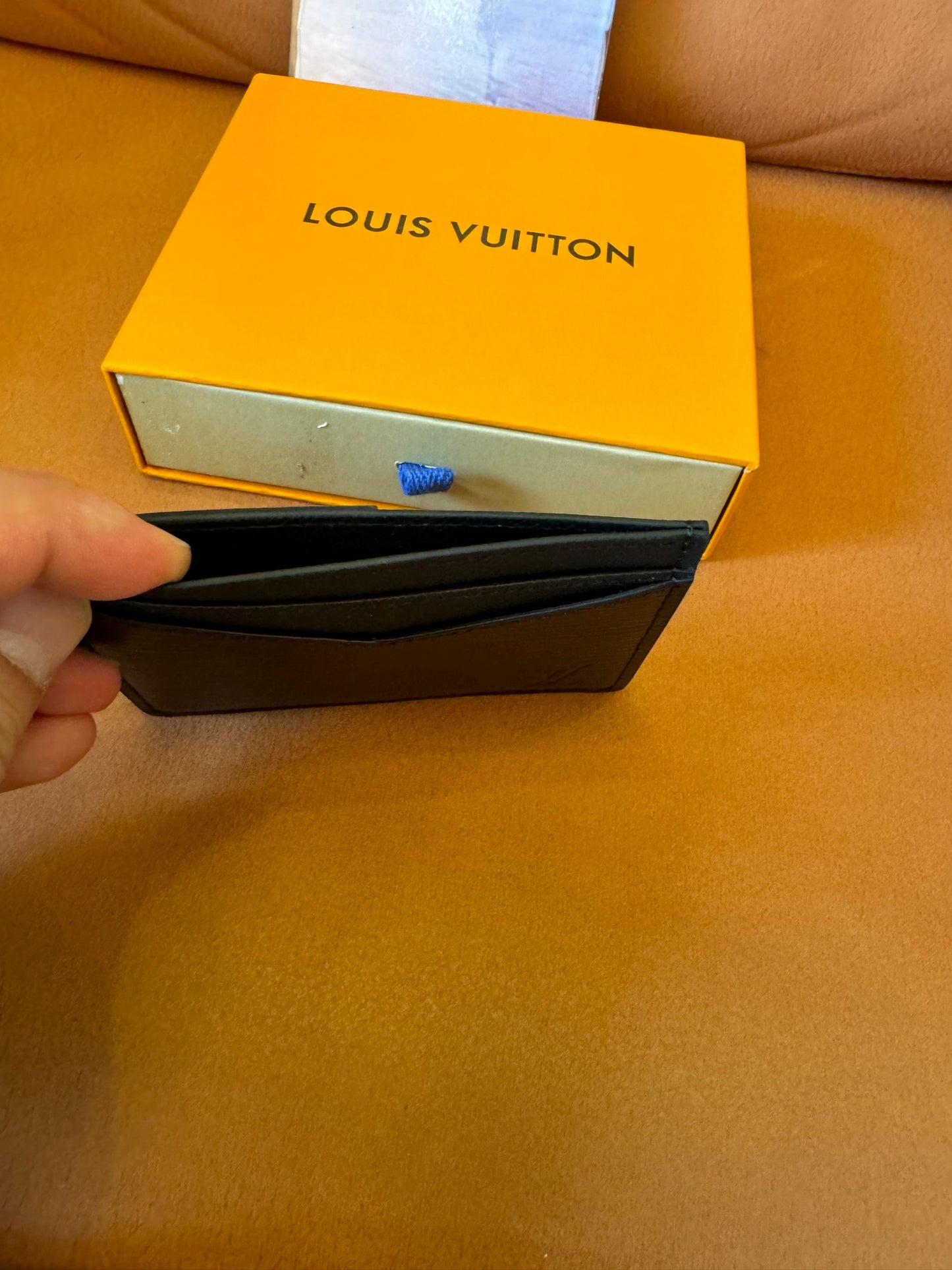 Louis Vuitton Taïga & Epi leather card holder – noir