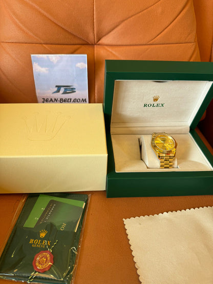 Rolex Day-Date 18K gold diamond dial luxury watch