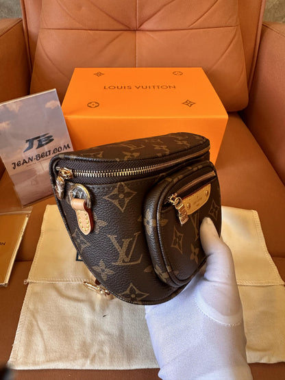 Bolsa Louis Vuitton mini bum em lona com monograma