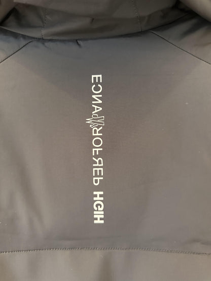 Moncler après-ski black down jacket with detachable hood