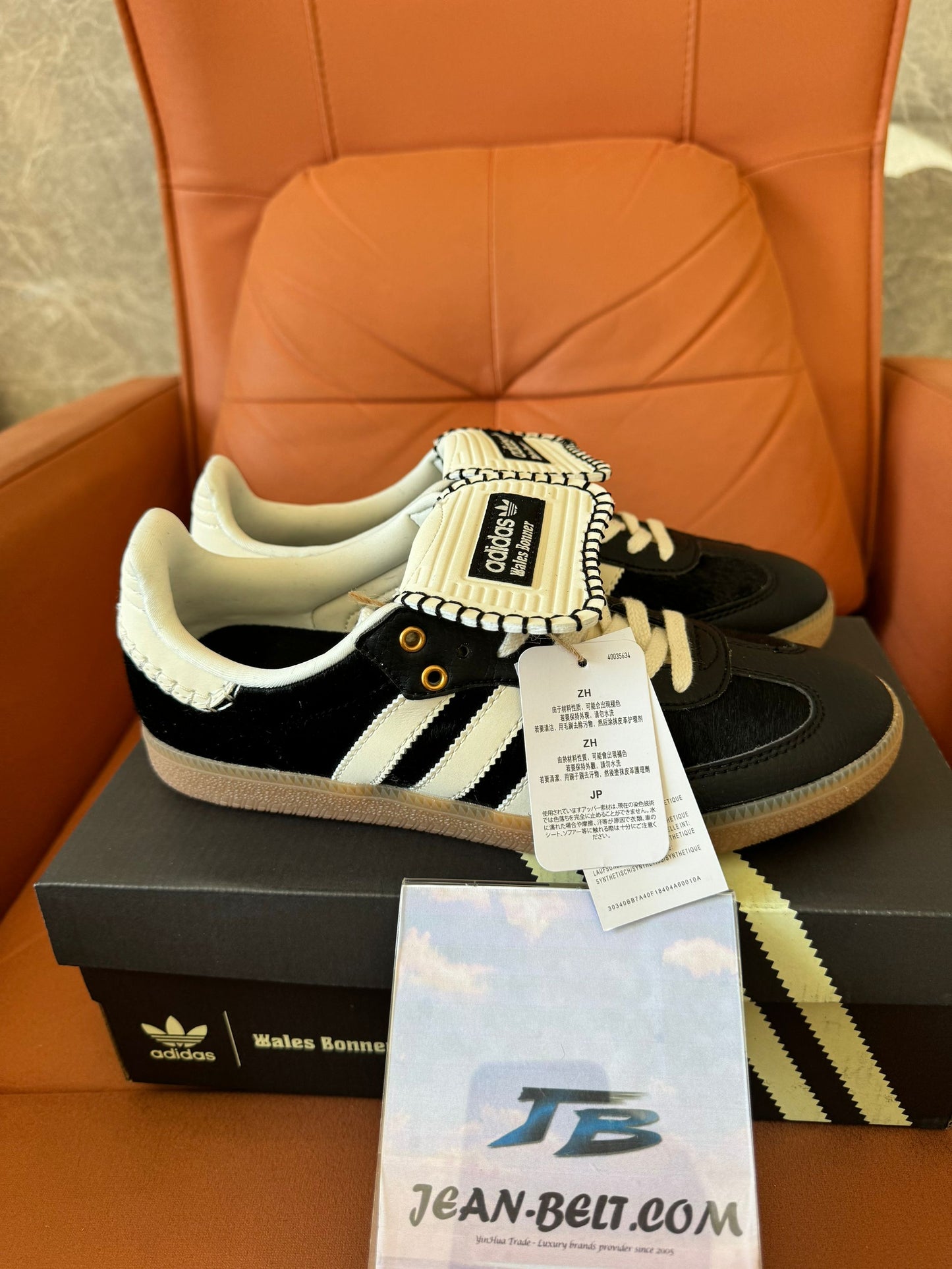 Adidas Originals Wales Bonner Samba Low Sneakers - Black & White