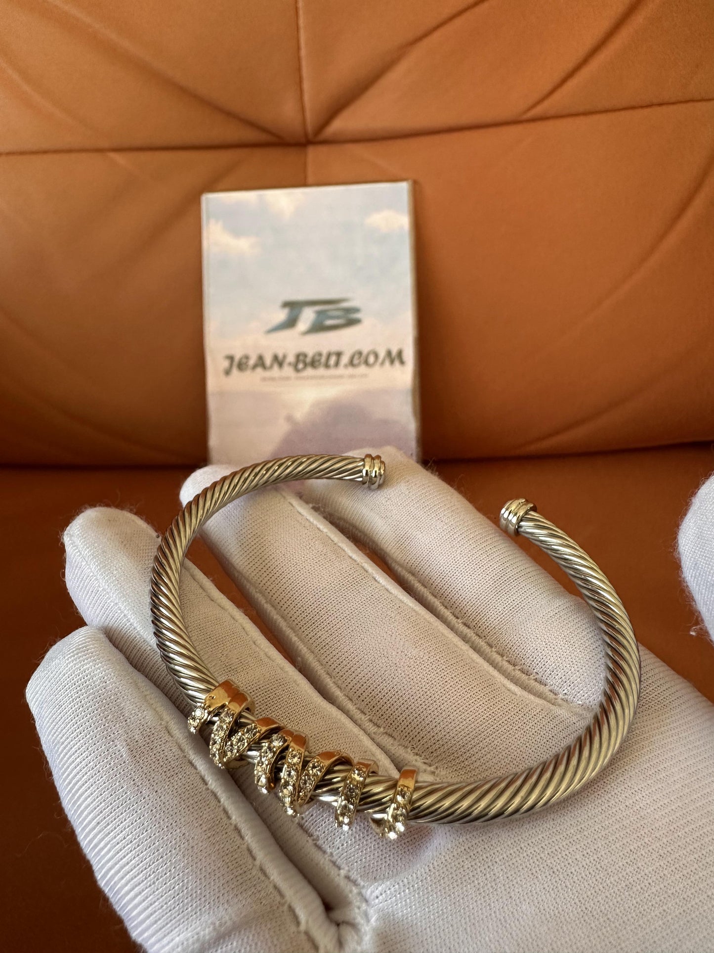 Conjunto de Colar e Pulseira Bvlgari em Prata de Lei
