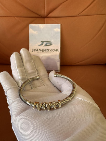 Conjunto de Colar e Pulseira Bvlgari em Prata de Lei