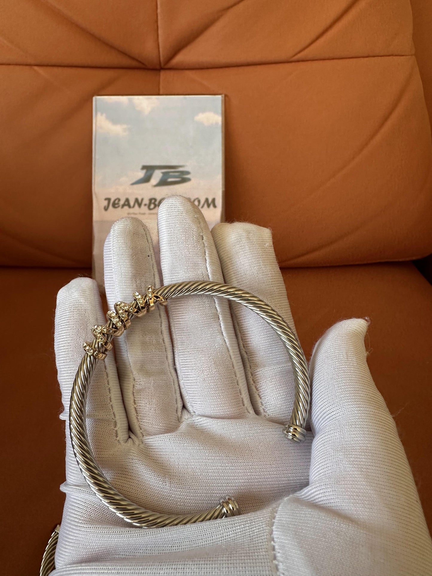 Conjunto de Colar e Pulseira Bvlgari em Prata de Lei
