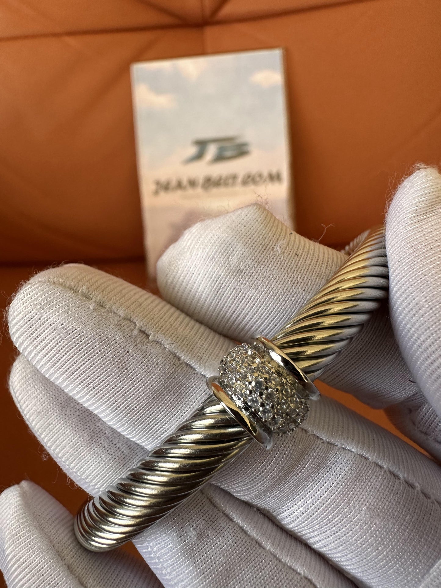 Conjunto de Colar e Pulseira Bvlgari em Prata de Lei