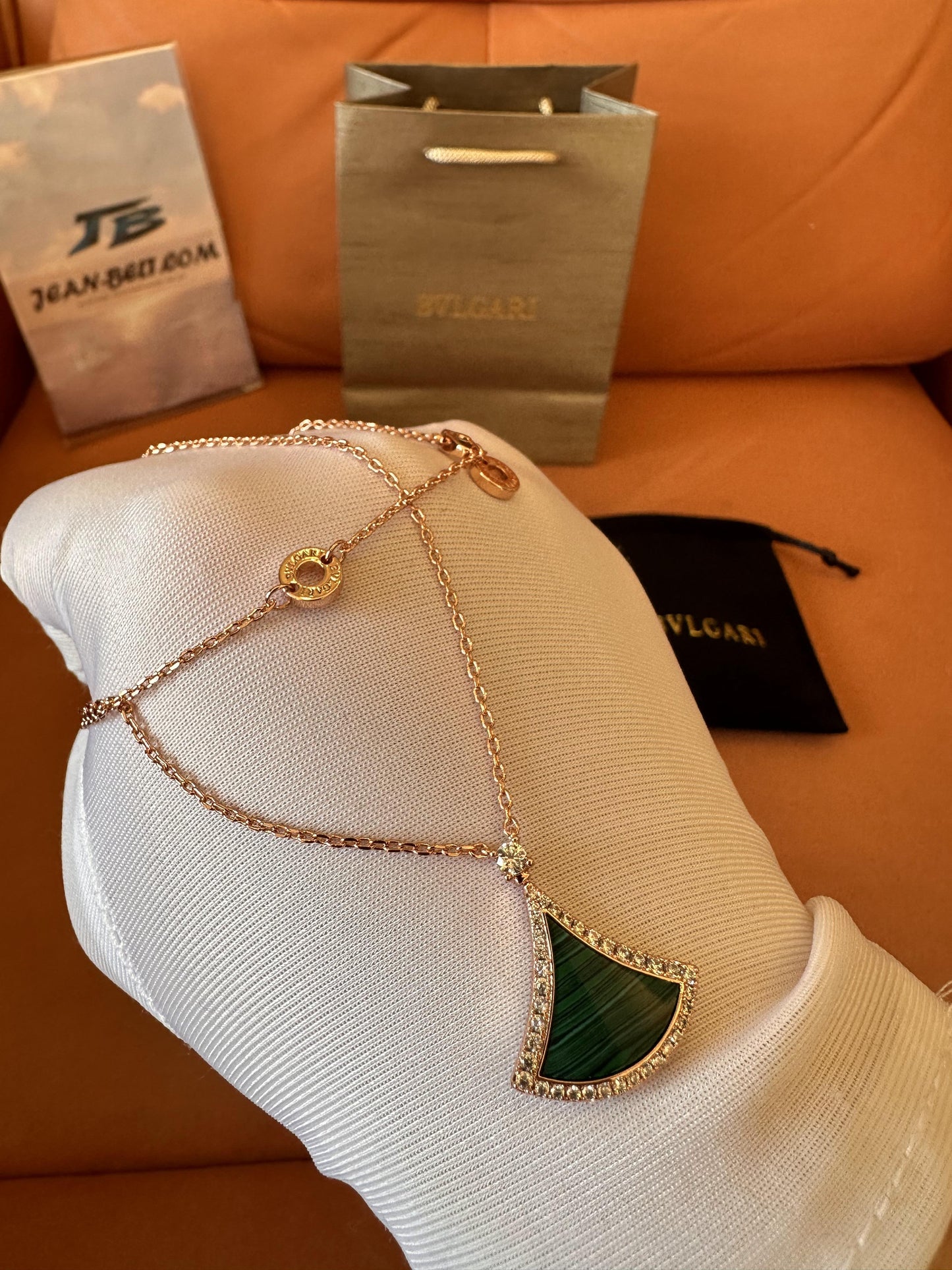 Bvlgari Green Serpenti Viper Necklace
