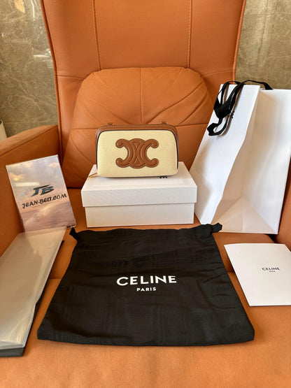 Mala a Tiracolo Céline Canvas Calfskin Camera
