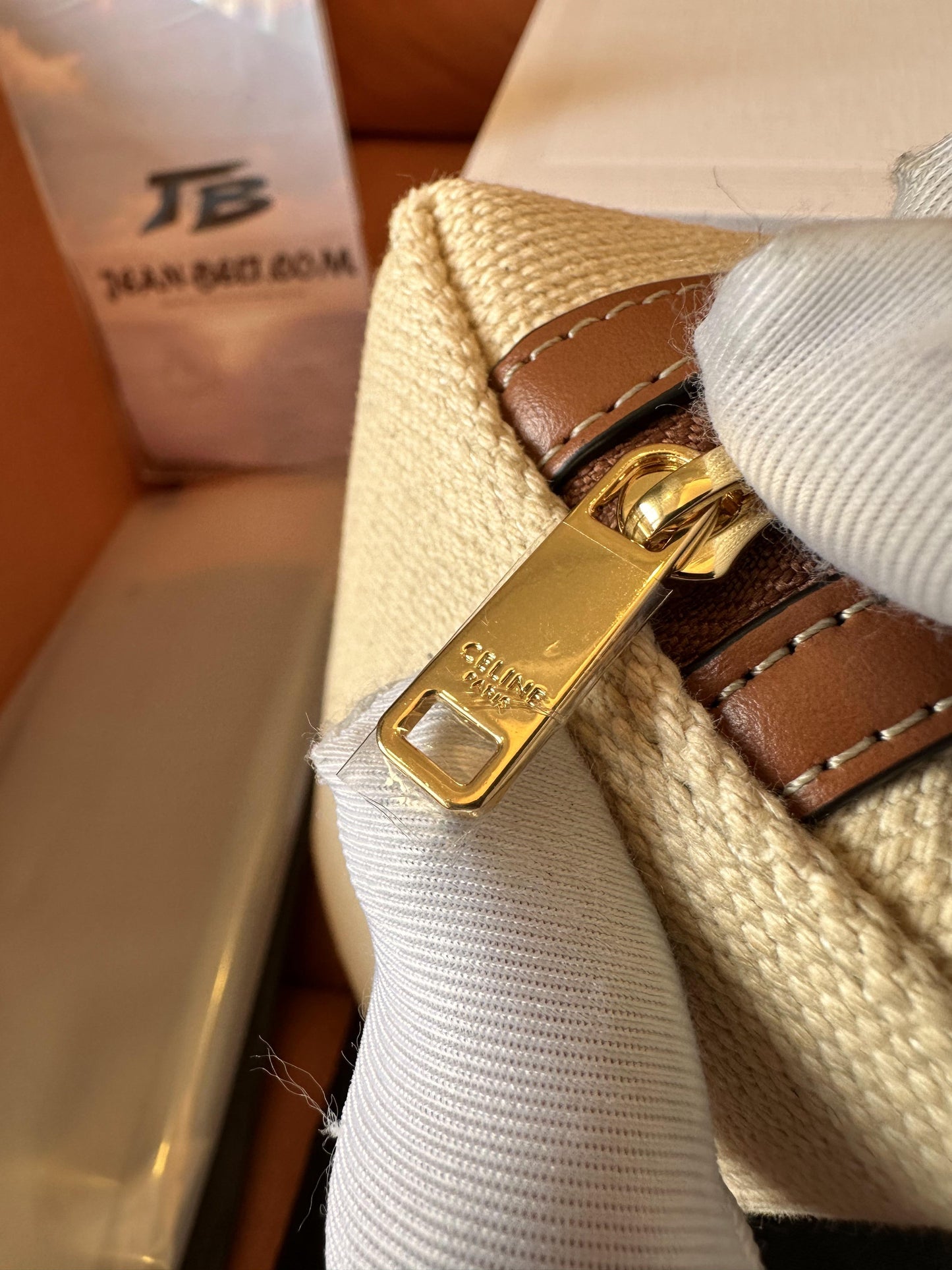 Mala a Tiracolo Céline Canvas Calfskin Camera