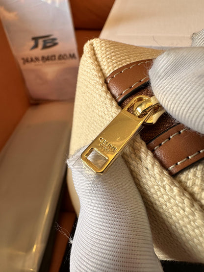 Mala a Tiracolo Céline Canvas Calfskin Camera