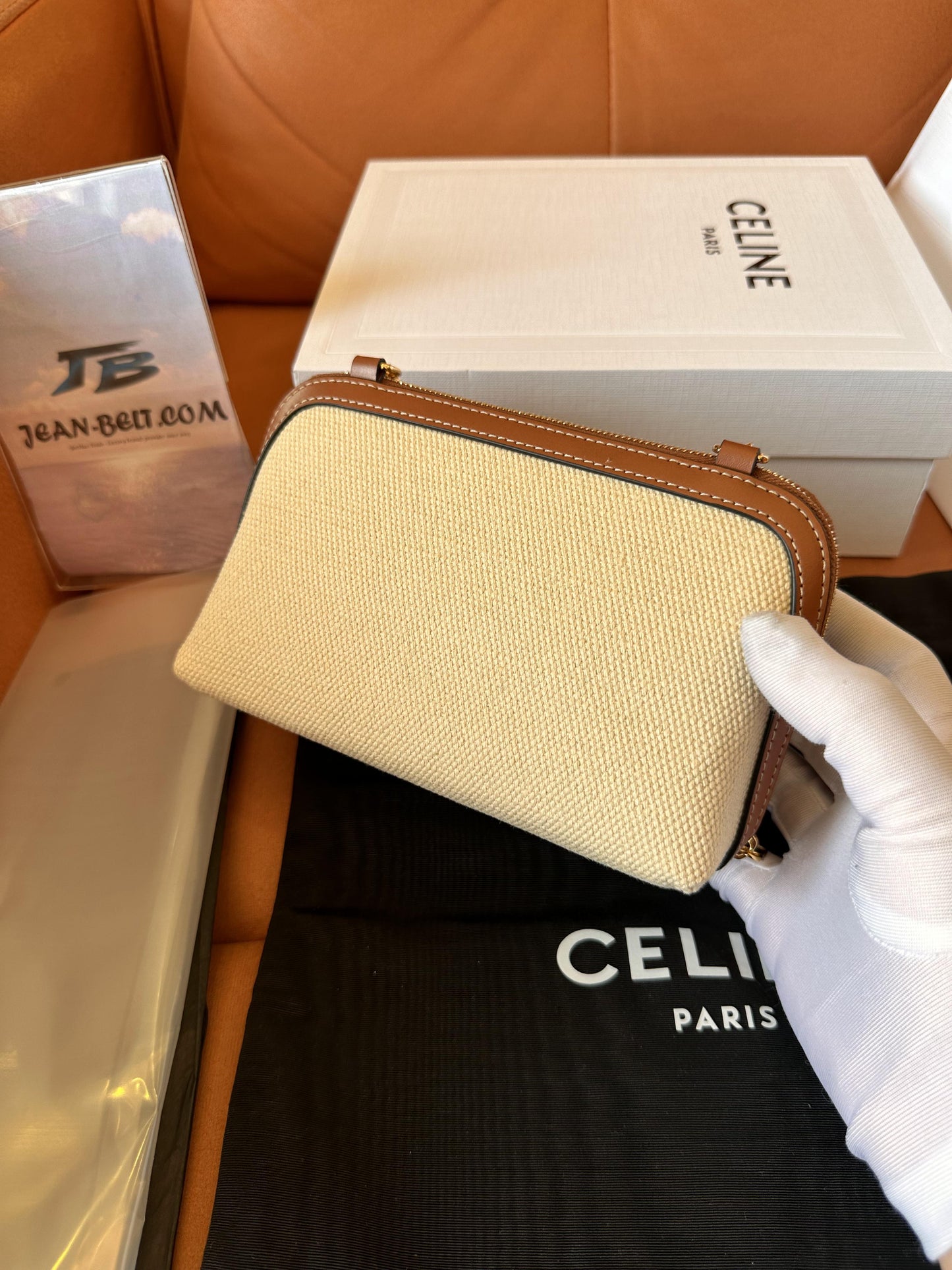 Mala a Tiracolo Céline Canvas Calfskin Camera