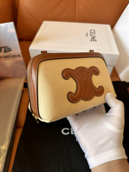 Mala a Tiracolo Céline Canvas Calfskin Camera