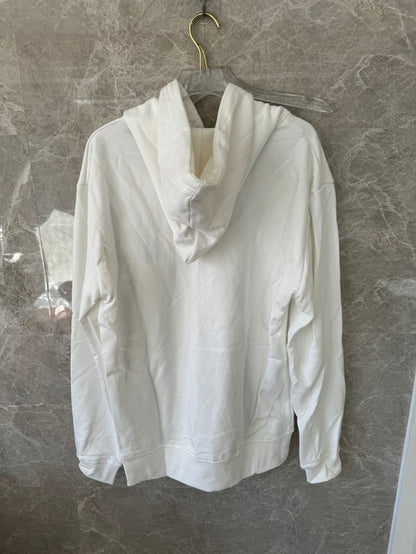 Sudadera con capucha blanca clásica con logotipo bordado de Dsquared2