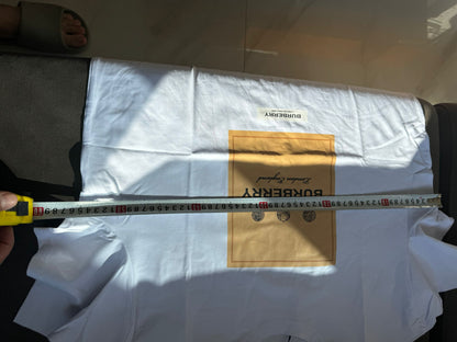 T-shirt Gráfica de Blocos de Cor Burberry em Branco