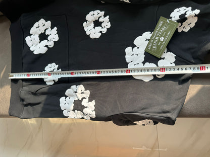 Sudadera con capucha negra Denim Tears con estampado floral