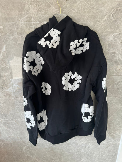 Sudadera con capucha negra Denim Tears con estampado floral