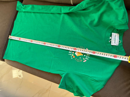 Casablanca "Casa Way" Green Graphic T-shirt - Italian Lemon Bowl and Tennis Print