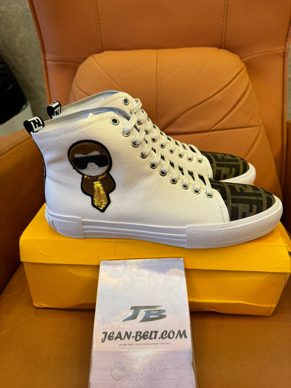 Zapatillas altas colaborativas de Karl Lagerfeld y Fendi