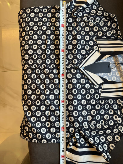 Conjunto de camisa de manga corta y pantalones cortos con monograma de Dolce &amp; Gabbana