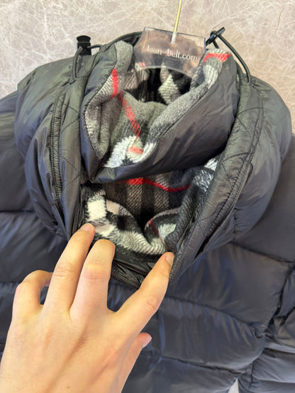 Burberry Black Puffer Jacket with Hood