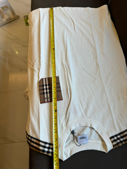 Burberry Men's T-shirt with Check Details