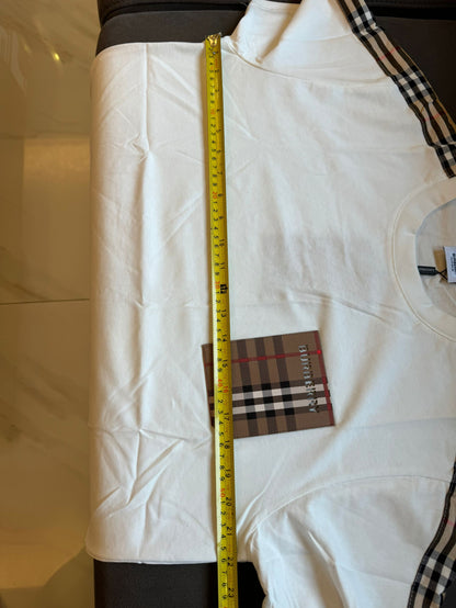 Burberry Men's T-shirt with Check Details