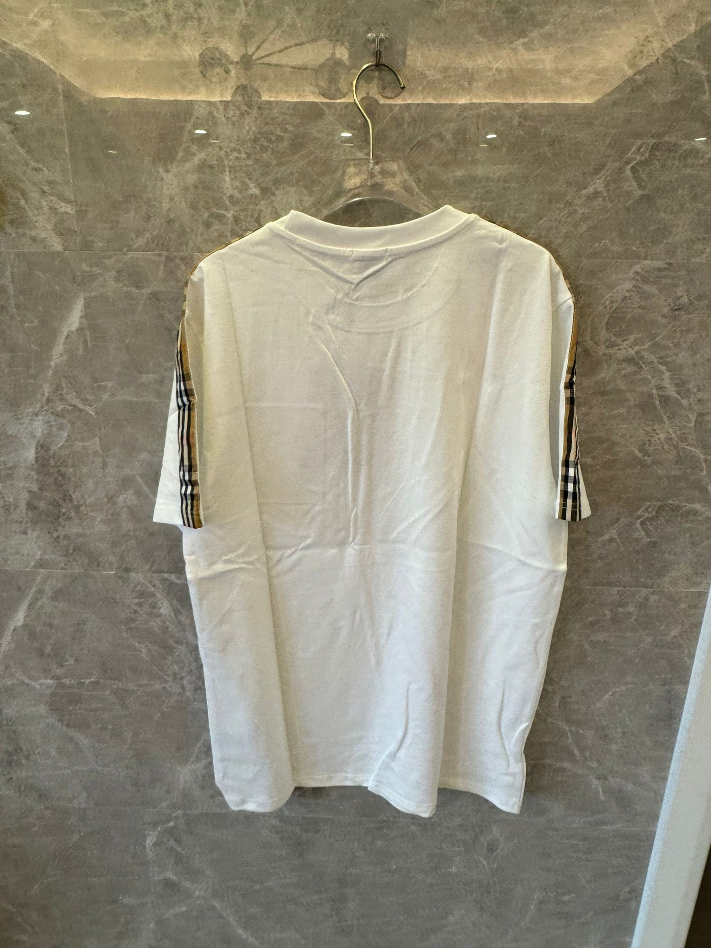 Burberry Men's T-shirt with Check Details