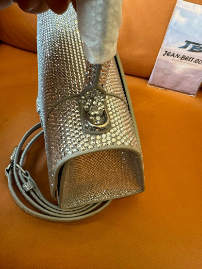 Sac Hourglass XS Balenciaga avec strass