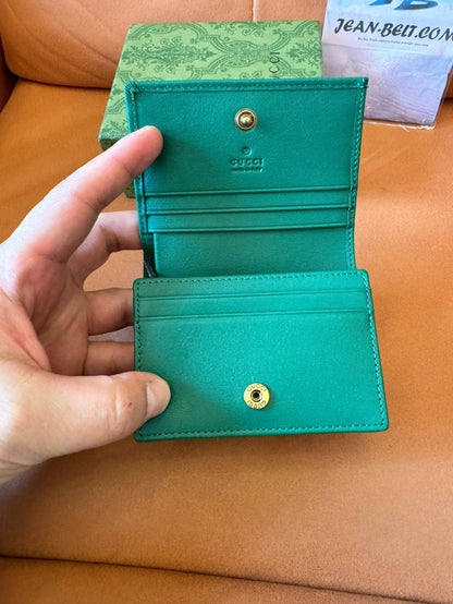 Cartera Gucci Bamboo 1947 GG – verde esmeralda