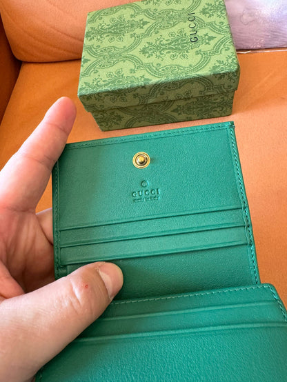 Cartera Gucci Bamboo 1947 GG – verde esmeralda