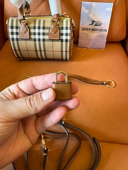 Burberry Mini Check Bowling Bag